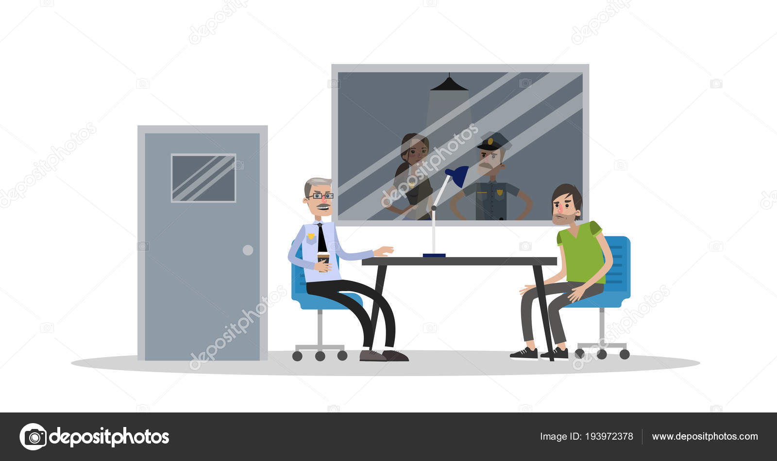 Police Station Interior Stock Vector C Inspiring Vector