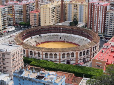 Bullring Malaga, İspanya, Andalusia binalarda arasında