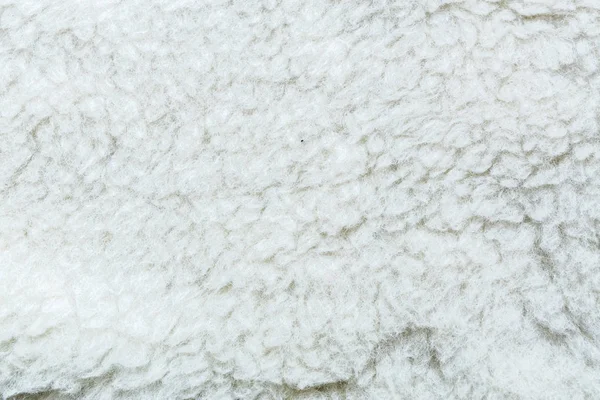 white artificial fur texture for background.