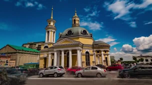 Movimento de Kiev Timelapse. Igreja da Natividade . — Vídeo de Stock