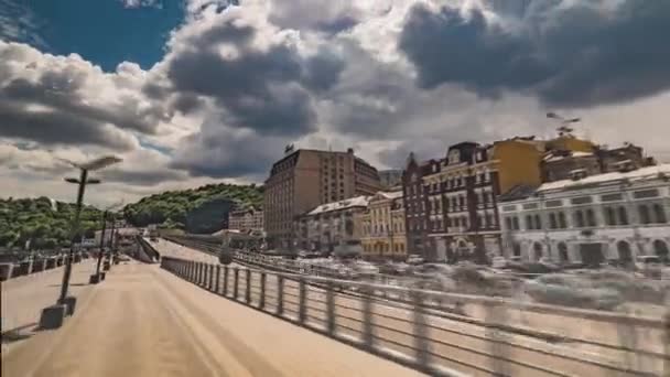 Kiev Motion Timelapse. Kiev. Distrito de Podolsk — Vídeos de Stock