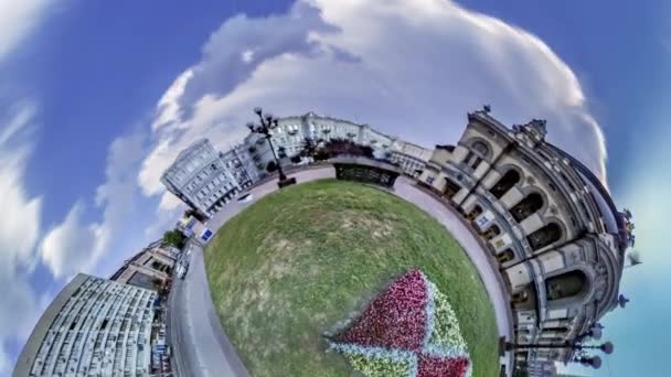 Lilla Tiny Planet 360 graders — Stockvideo