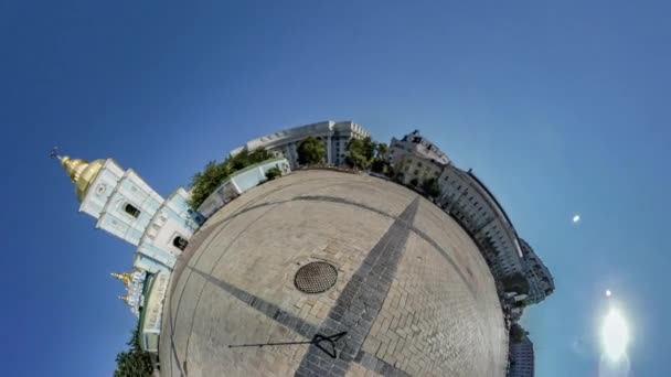 Pequeño Planeta Pequeño 360 Grados Timelapse Planet Para Los Turistas — Vídeo de stock