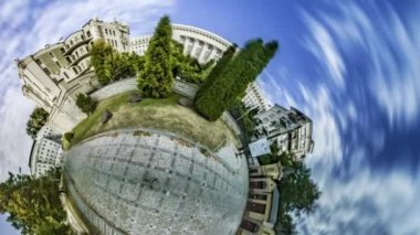 Küçük Küçük Gezegen 360 derece. Kiev'deki Gorodetsky Evi. Kiev Ukrayna Sights Turu