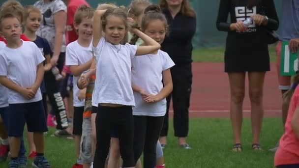 Children Going to Take Part in Sports Festival — Αρχείο Βίντεο