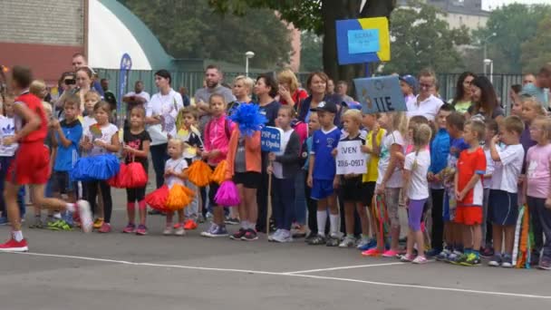 Opole Poland Σεπ 2016 Παιδιά Γονείς Και Καθηγητές Τους Έχουν — Αρχείο Βίντεο