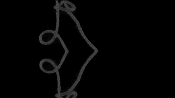 绳子是转化成形状的鱼字符串是形成星叠加效果三角形转化成复杂形状线圈线圈 — 图库视频影像