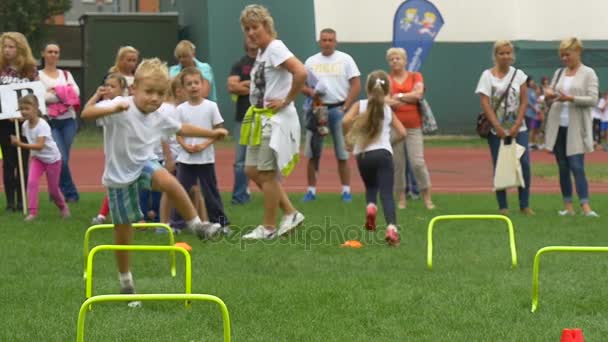 Children Take Part in a Children's Tournament — Stock Video