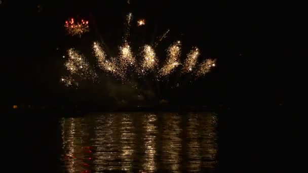 Pruebas de fábrica Último partido de fuegos artificiales — Vídeo de stock