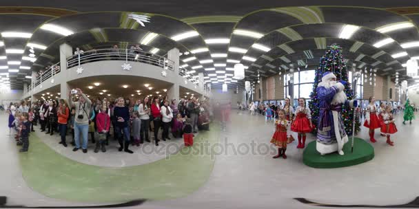 360 vr Video, Santa Claus přijel na Festival pro děti — Stock video