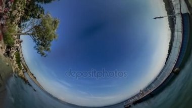 Tavşan deliği gezegen 360 derece Festivali ateş ve su Nysa tatil dinlenme deniz mavi su gökyüzü yansıma Pearl evren muhafaza edilmesi doğa tarafından