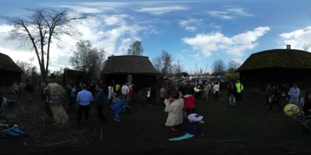 360 Graders Panorama Traditionel Kulturfestival Europa – Stock-video