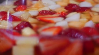 Strawberry, Pineapple, Peach, Pear, Cherry With Ice Slices, Summer Refreshing Cocktail, Fruit All Year Round, Season of Yummy, Natural Vitamins, Fruit Diet, Refreshing Mint Cocktail, Fruit Ice Secret