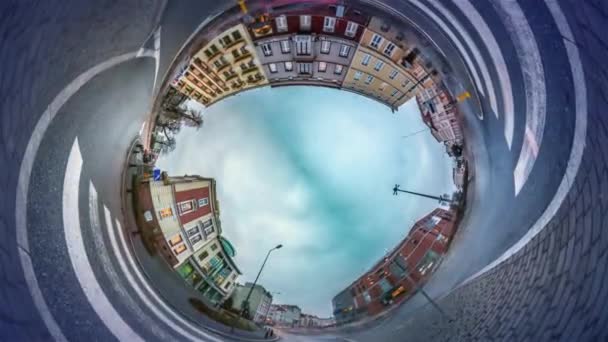 ヨーロッパの街の360度Vrパノラマ — ストック動画