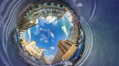 Avrupa 'da 360 derece VR sokak manzarası