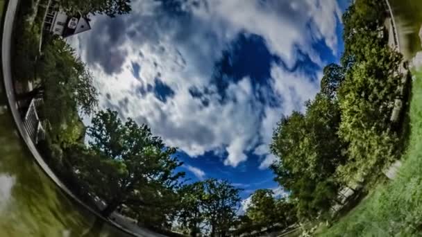 360 Graus Panorama Belo Parque Cidade — Vídeo de Stock