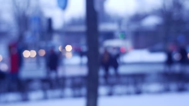 ポーランド オポール 2017年2月02日 ポーランド オポール市の典型的な冬の日の輝かしい景色 — ストック動画