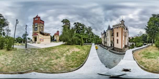 Panorama 360 Graus Parque Verde Cidade Europeia — Vídeo de Stock