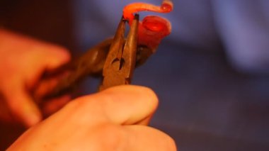 Bakır kırmızı sıcak parça