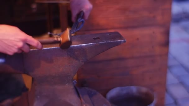 Fixing the Case of an Old Lantern — Stock Video