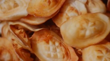 Bir sepet lezzetli kek bisküvi Görünümü Kapat Panorama tatil kutlama diyet sağlıksız yiyecek obezite karbonhidrat güzel taze pişmiş köfte