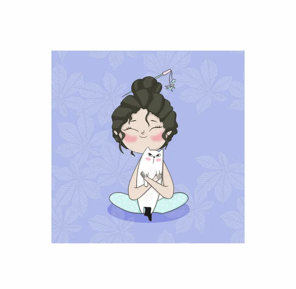 iyi bir kedinin kızla