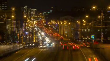kentsel cadde zaman atlamalı gece trafik 
