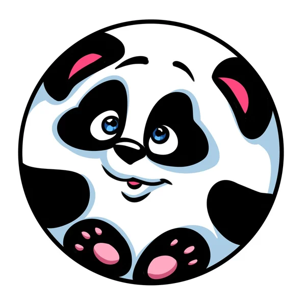 Bola personagem panda desenhos animados — Fotografia de Stock