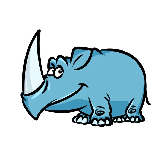 Rinoceronte desenho animado ilustração — Fotografia de Stock