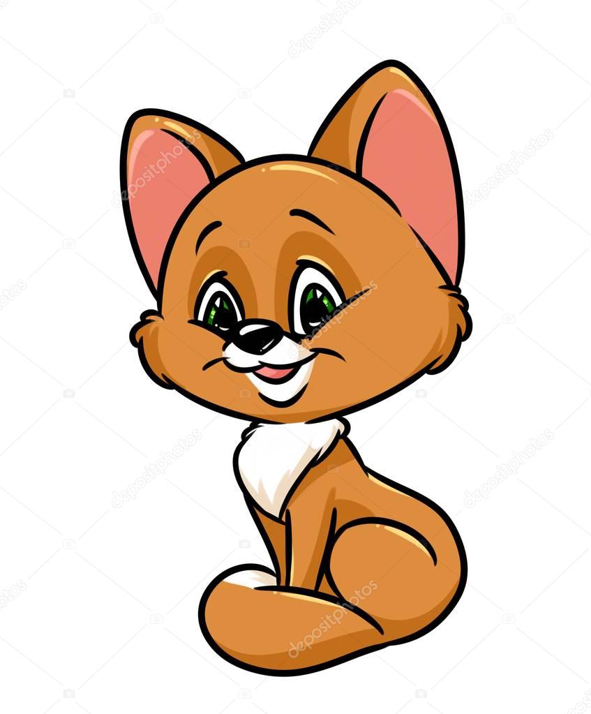 Cat smile cartoon — Stock Photo © Efengai #130402112