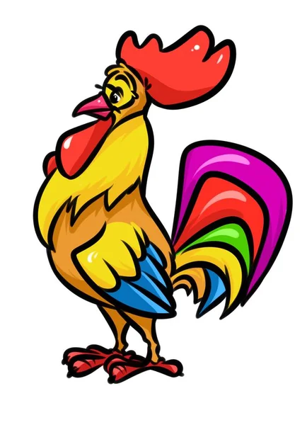 Ilustrasi Kartun Cock — Stok Foto