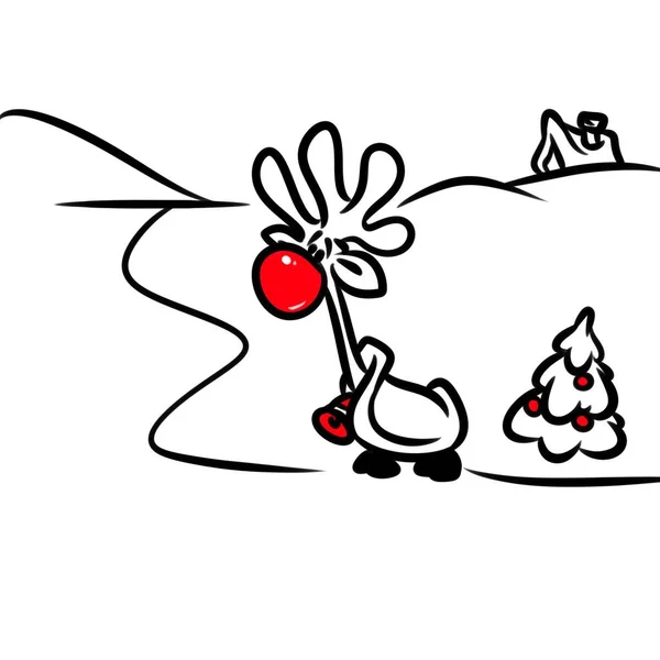 Weihnachtsgeschenke Hirschschlitten — Stockfoto