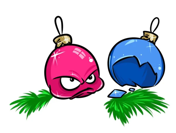 Christmas balls cartoon