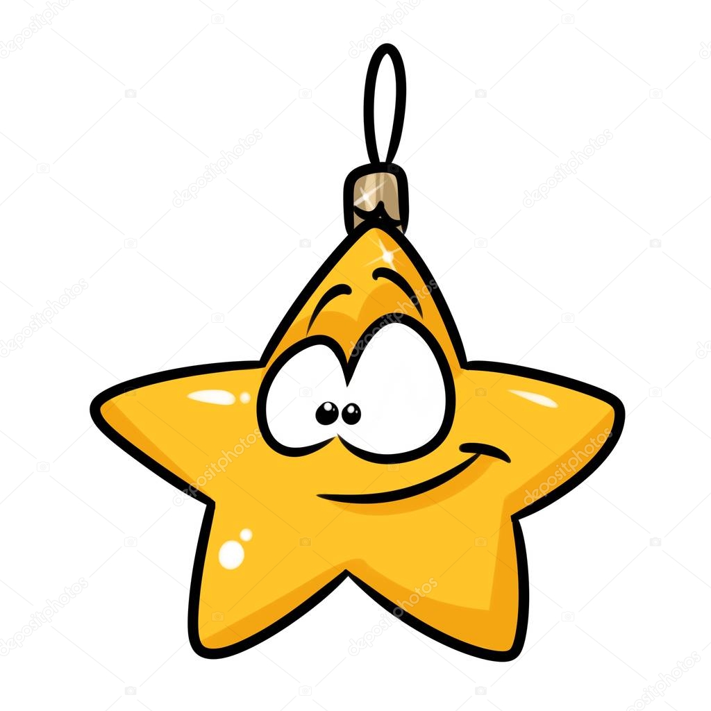 Yellow star Christmas toy cartoon 