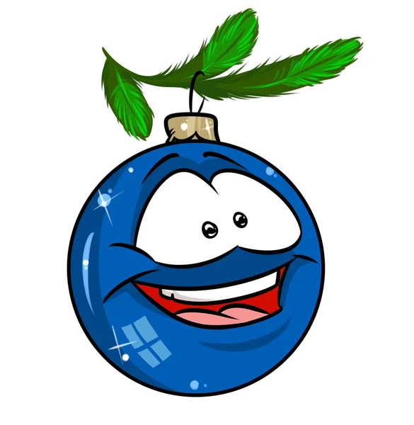 Natale blu palla ramo dell'albero di Natale — Foto Stock