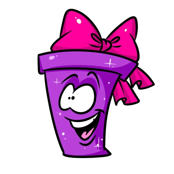 Щастя фіолетовий подарунковий мультфільм — стокове фото