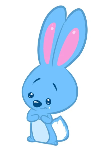 Blue Bunny Cartoon Illustration U2014 Stock Photo U00a9 Efengai