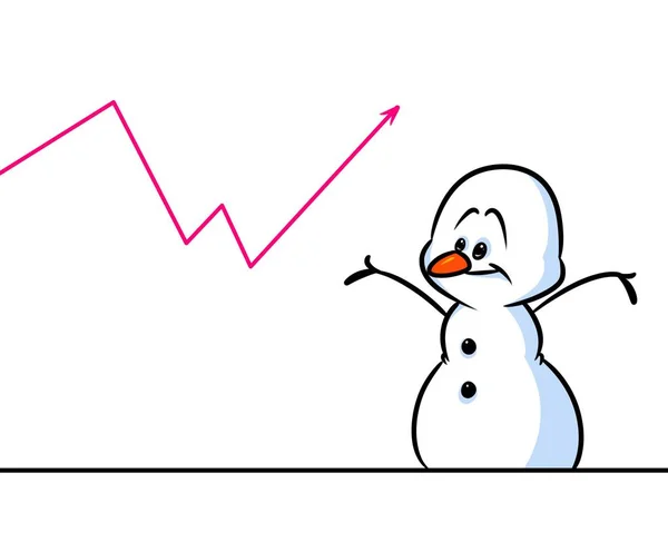 Christmas snowman character schedule success cartoon — Stock Photo, Image