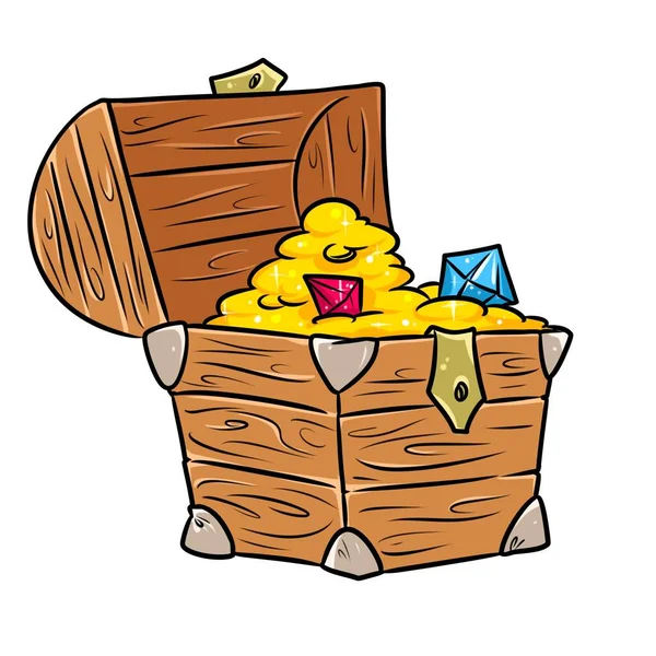 Treasure Chest cartoon — Stockfoto