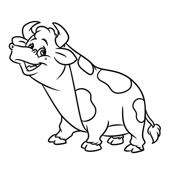 Bika állati színező oldalak rajzfilm — Stock Fotó