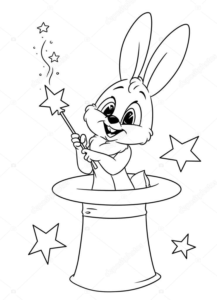 hare focus cylinder animal coloring pages cartoon 