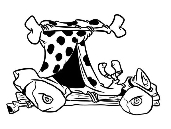 Розмальовка Ретро автомобіль кам'яного віку — стокове фото