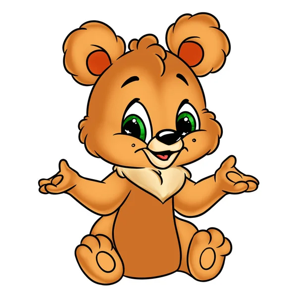 Bear cheerful  cartoon Illustrations