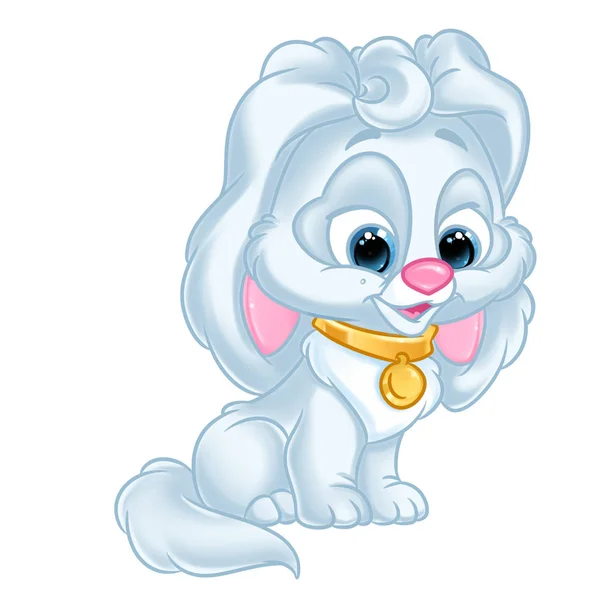 Cachorro pequeño personaje de ilustraciones de dibujos animados — Foto de Stock