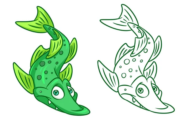 fish  pike cartoon Illustrations