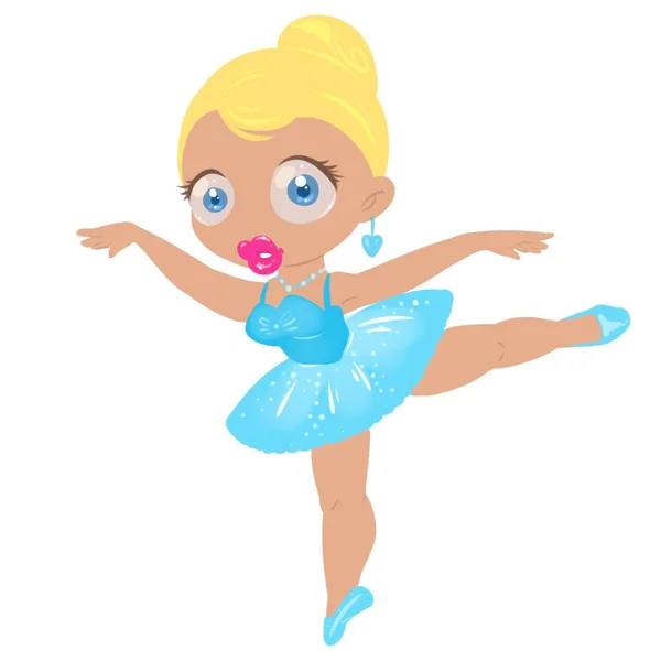 Ballerina cartoon meisje blond — Stockfoto