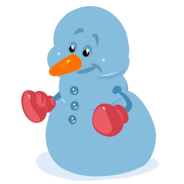 Sneeuwpop cartoon afbeelding — Stockfoto