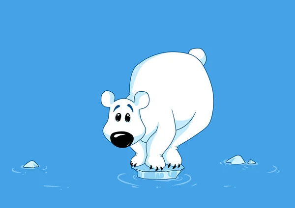 Polar oso hielo derretimiento polo norte animal — Foto de Stock