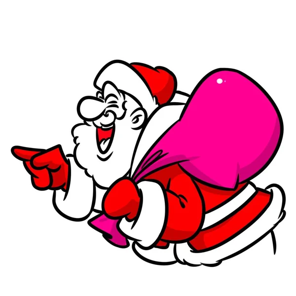 Santa Claus laughs cartoon — Stock Photo, Image