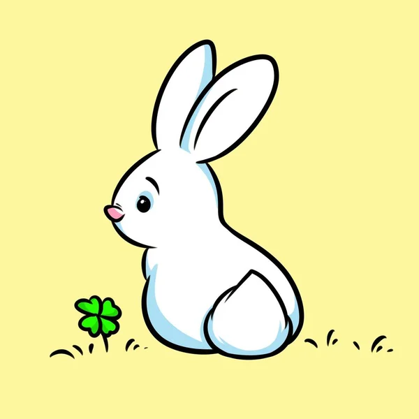 Minimalismo del conejo blanco — Foto de Stock